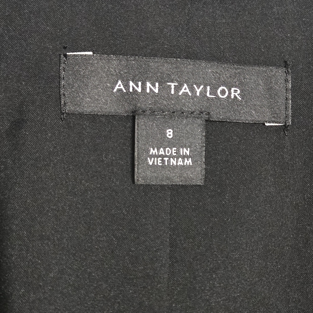 ANN TAYLOR Single Button Black Blazer Women US 8 - Picture 11 of 12